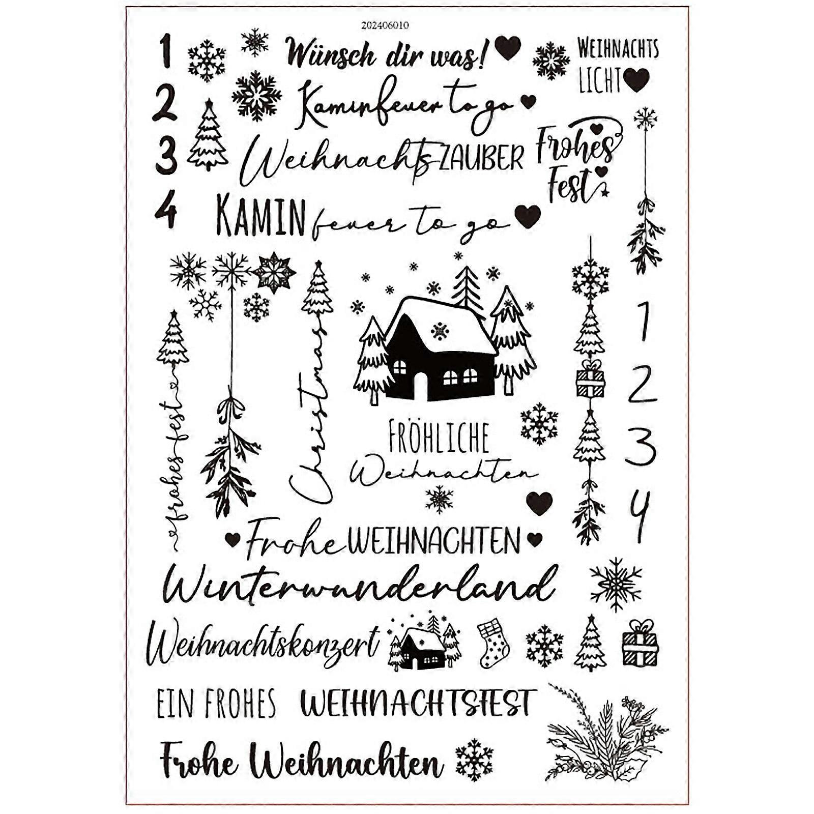 Diceymbol Charming Christmas Candle Clay Decals Adorable Water Based Stickers for Crafting Scrapbooking & Festive Table Settings