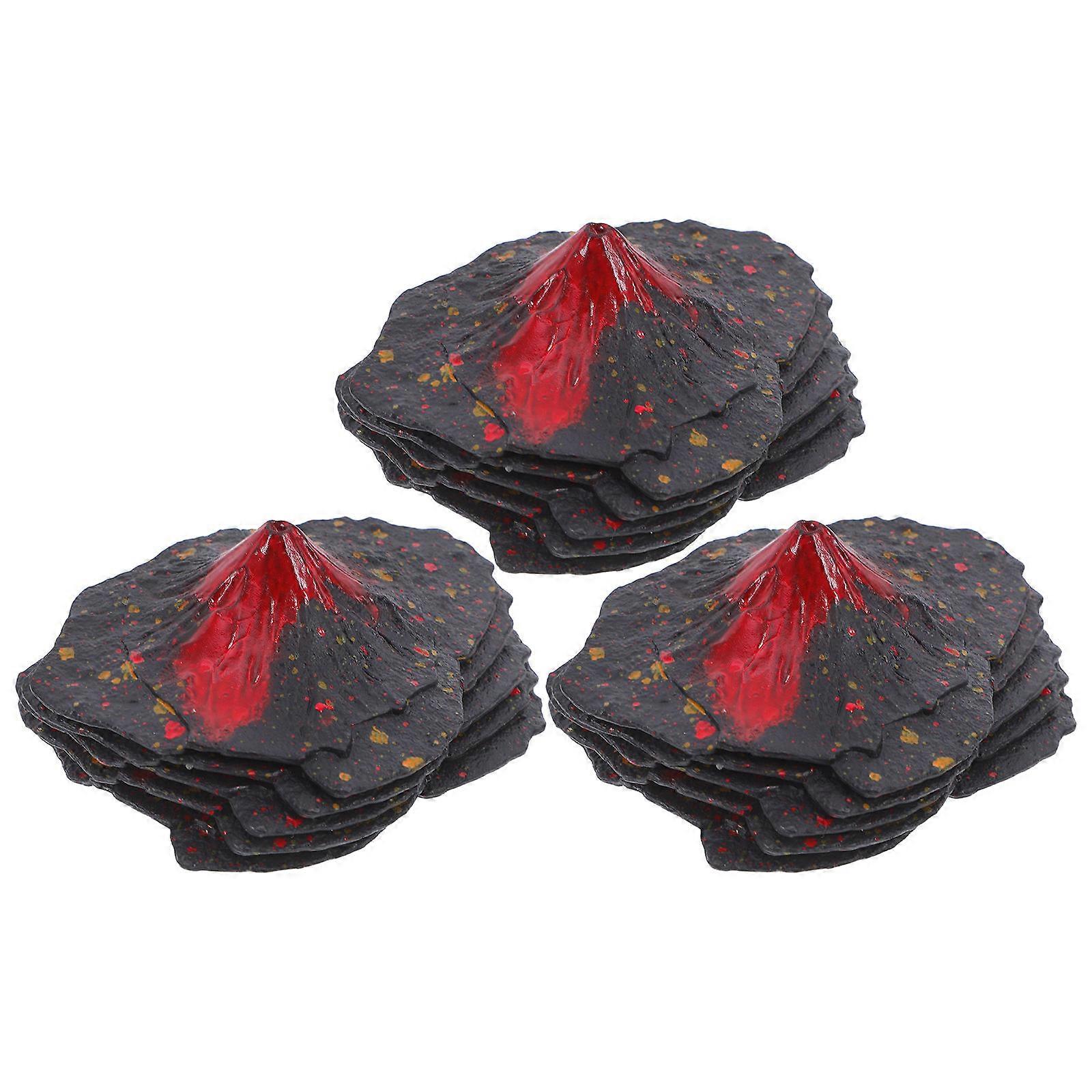 Volcano Model Volcano Decoration Geography Teaching Tool Micro Landscape Design 3.5cm Durable Material 80Pcs