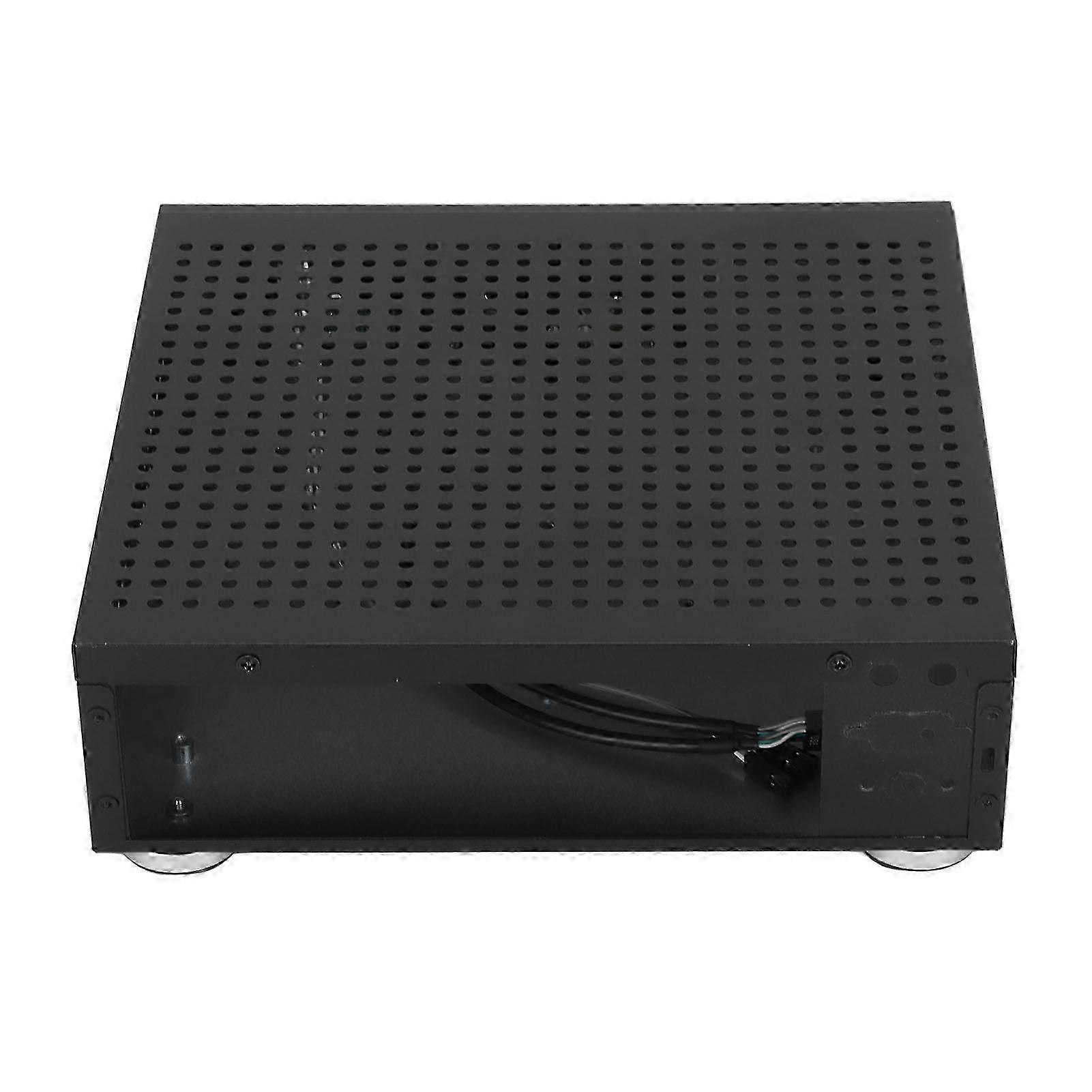 Desktop Computer Case Good Heat Dissipation Exquisite Compact Black Mini HTPC Case for Home Video Computer 26s