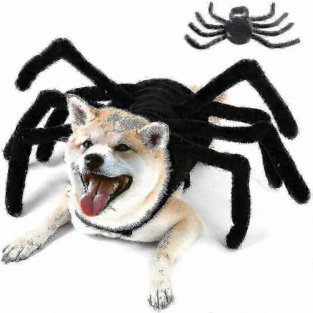 Adjustable Spider Costume for Dogs and Cats with Realistic Plush Design for Halloween