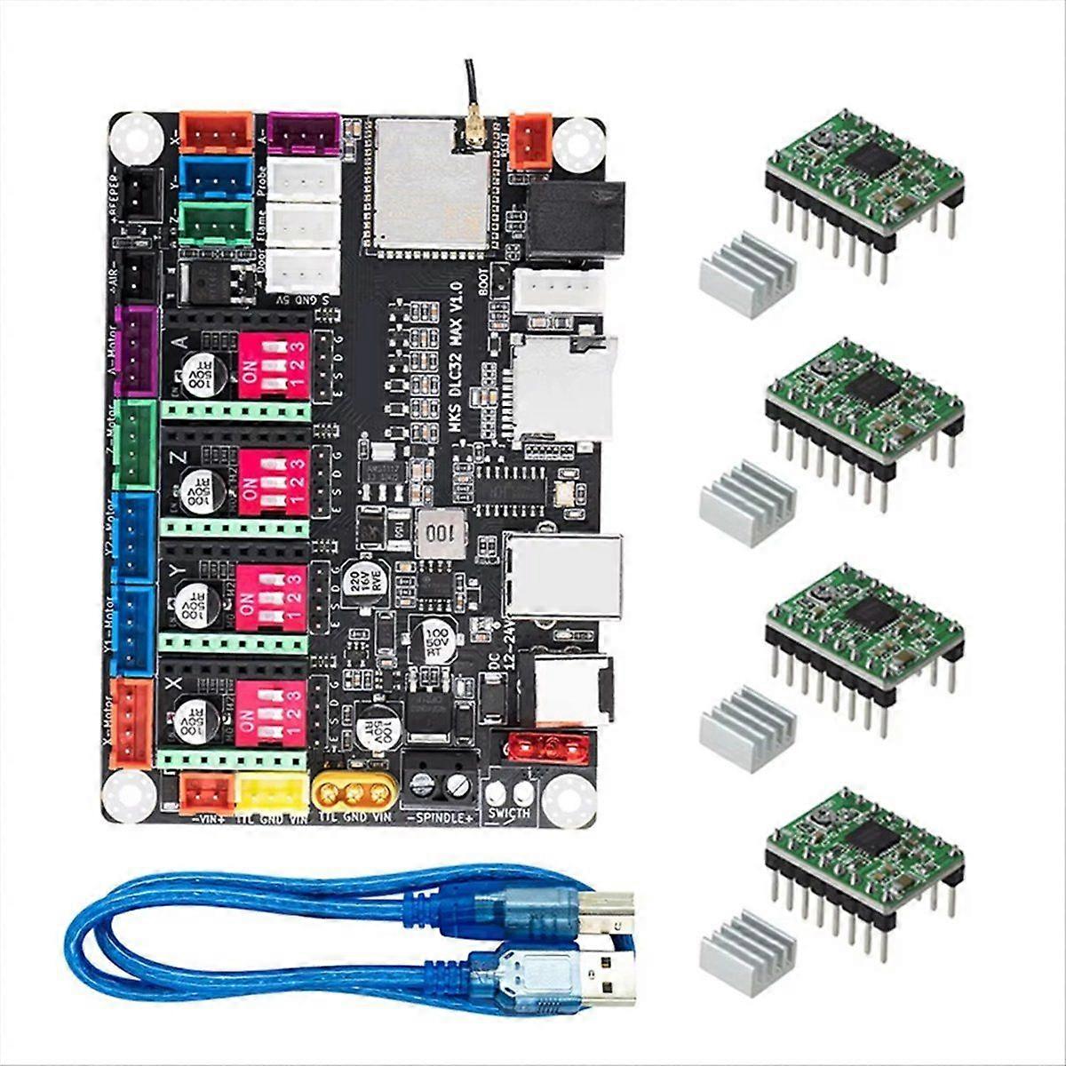 MKS DLC32 MAX CNC Router Board Laser Engraving Machine 4- Controller Woodwork Laser Engraver Motherboard