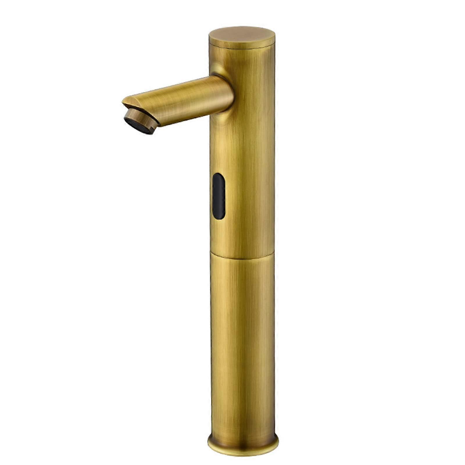 Sensor Taps Automatic Sensor Mixer Tap, Touchless BatteryPowered Gold Tall Basin Tap, AntiqueStyle Cold Water Faucet