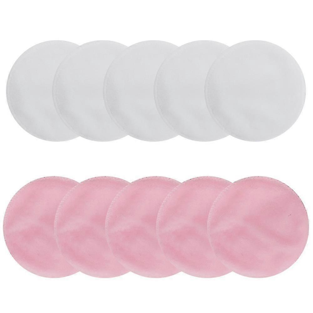 Reusable Makeup Remover Pads - 10 Pieces Soft Organic Cotton Rounds With Washable Drawstring