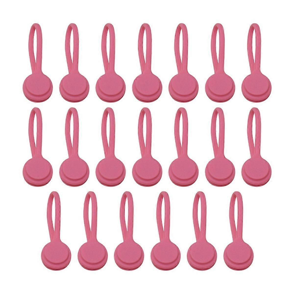 20pcs Cable Organizer Minimalist Silicone Cable Organizer Pink