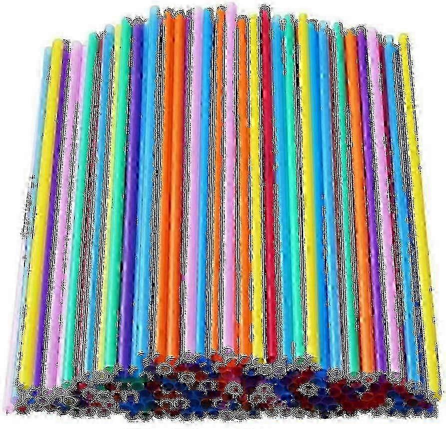 2025 1000 Pcs Colorful Plastic Long Disposable Drinking Straws