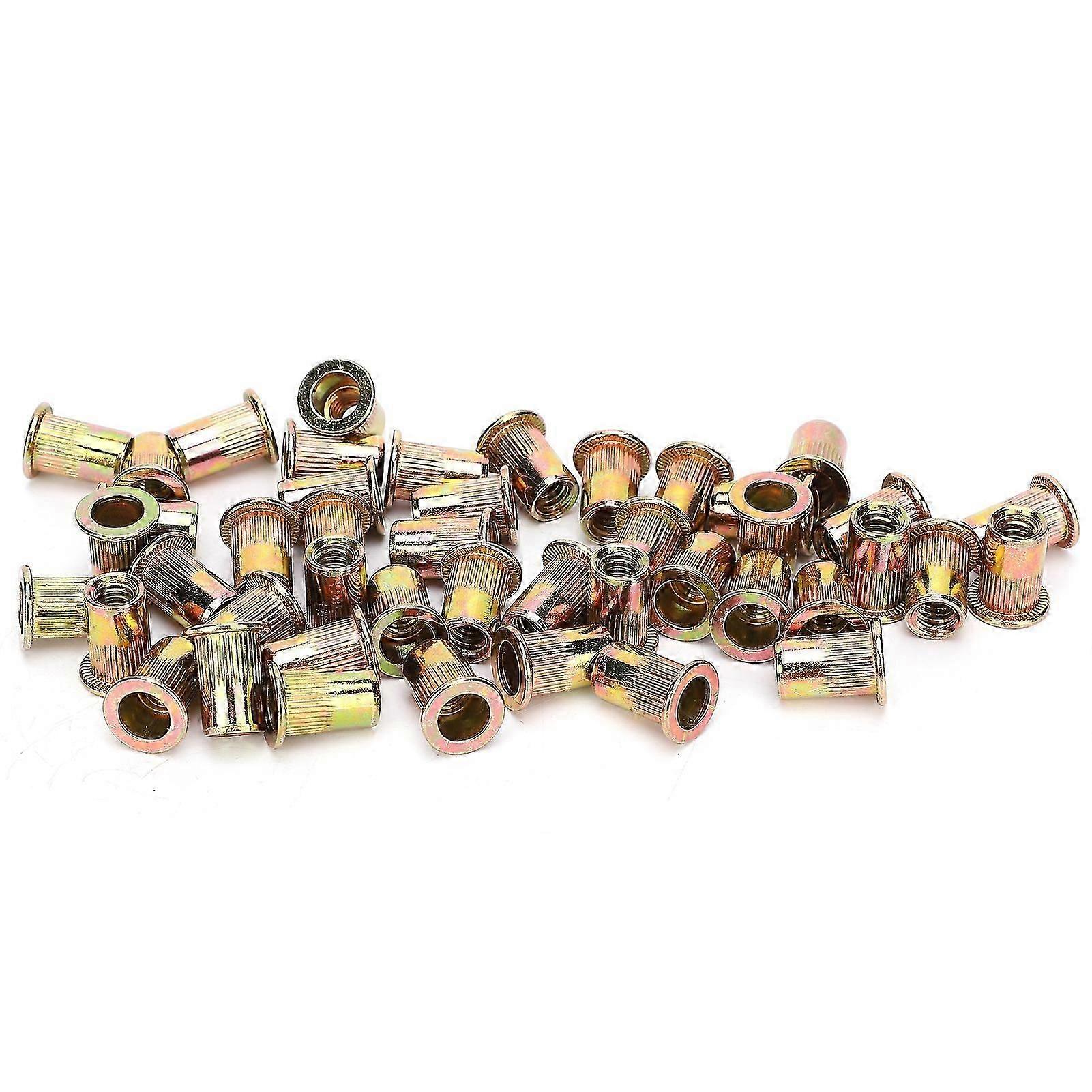 200pcs Blind Rivet Nut Nutserts Carbon Steel Zinc Rivet Nut Inserts Threaded Rivet Nuts