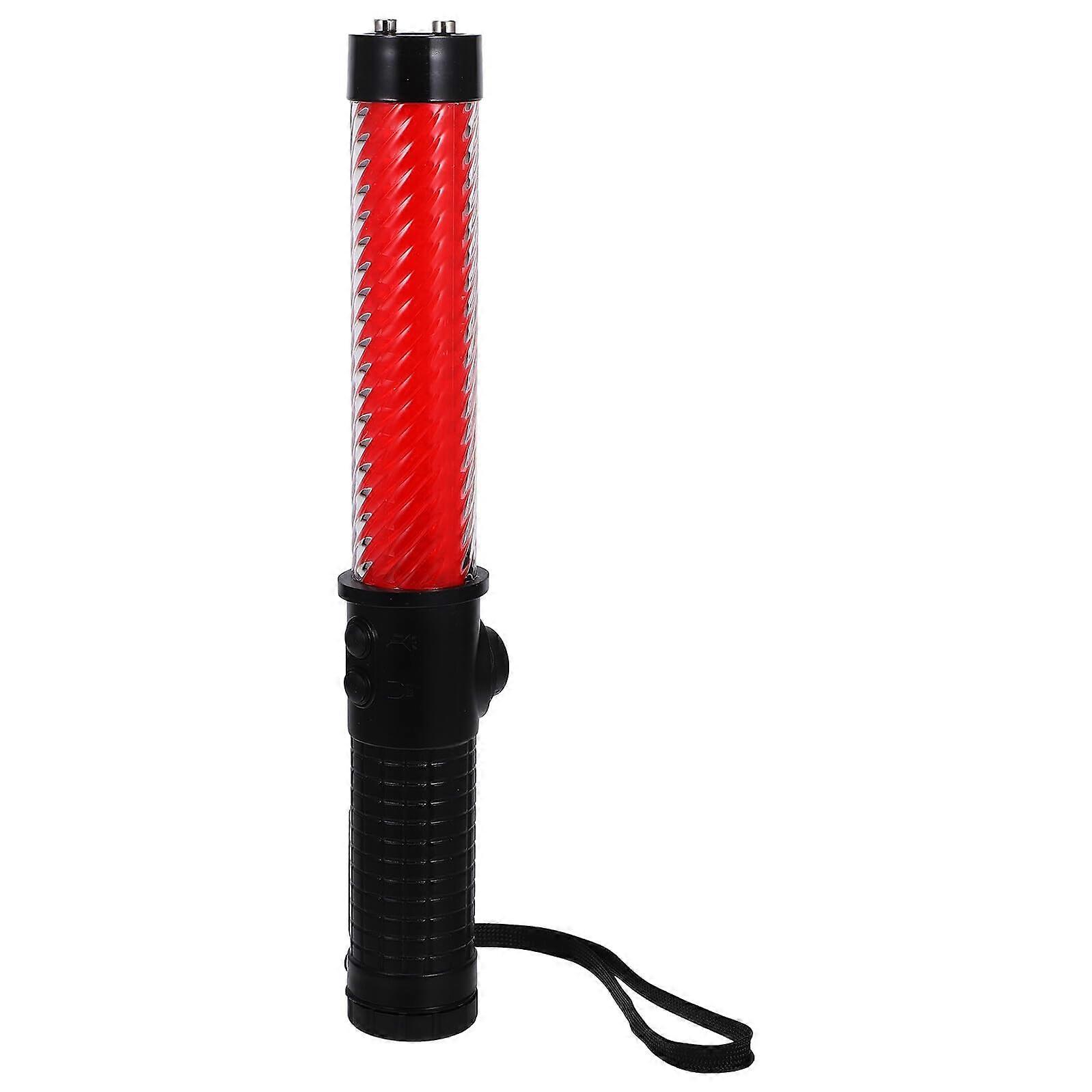 LED Traffic Signal Wand Red, Lightweight Glow Stick For Concert Cheering, Parking Directing, Crowd Management Event Use