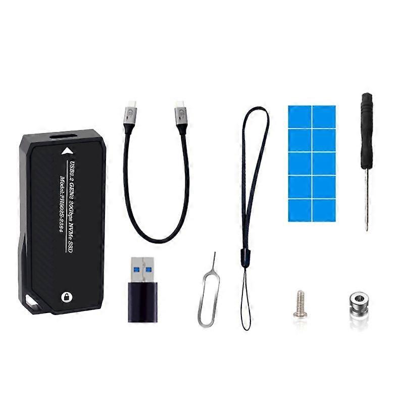 M.2 NVMe to Type C SSD Enclosure Adapter , Tool-Free USB3.2 Gen2 20Gbps NVMe