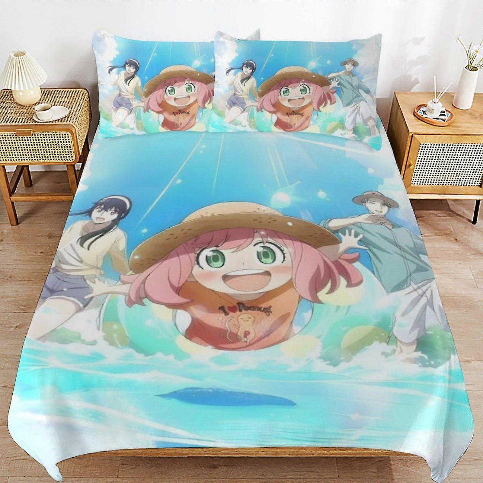 u537 SPYFAMILY Modern Handling Practical Sleep Set Durable Threaded Design Zipper Duvet Cover Sets Essential n537