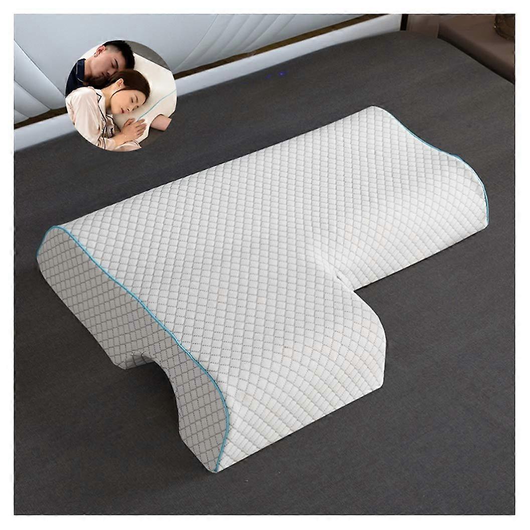 Comfortable Arched Memory Foam Couples Pillow For Side Sleepers  Memory Foam Pillow For Couples  Ergonomic Contour Design