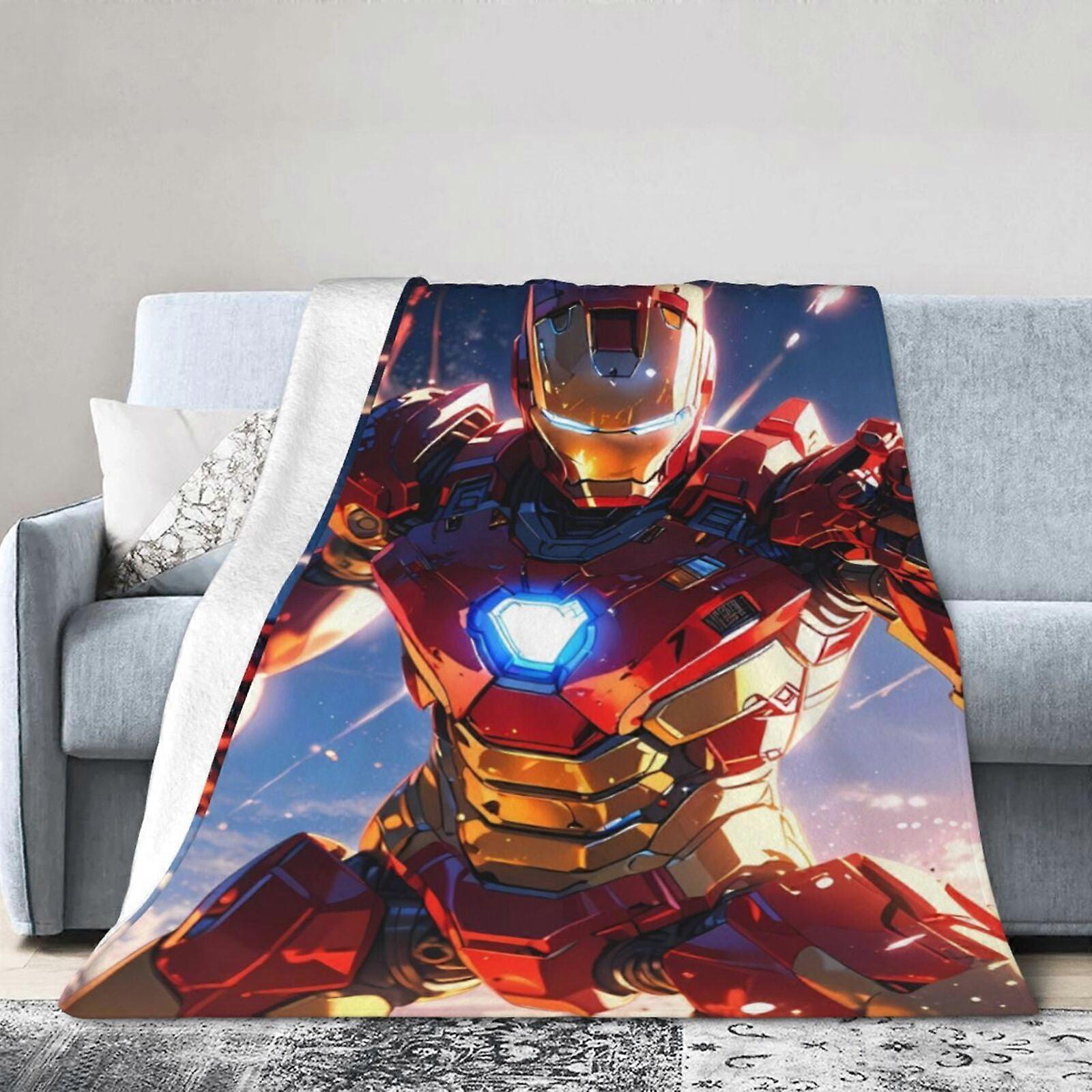 아이언맨 담요 던지기 침구실 장식 플란넬 담요 침대 소파 40"X30"