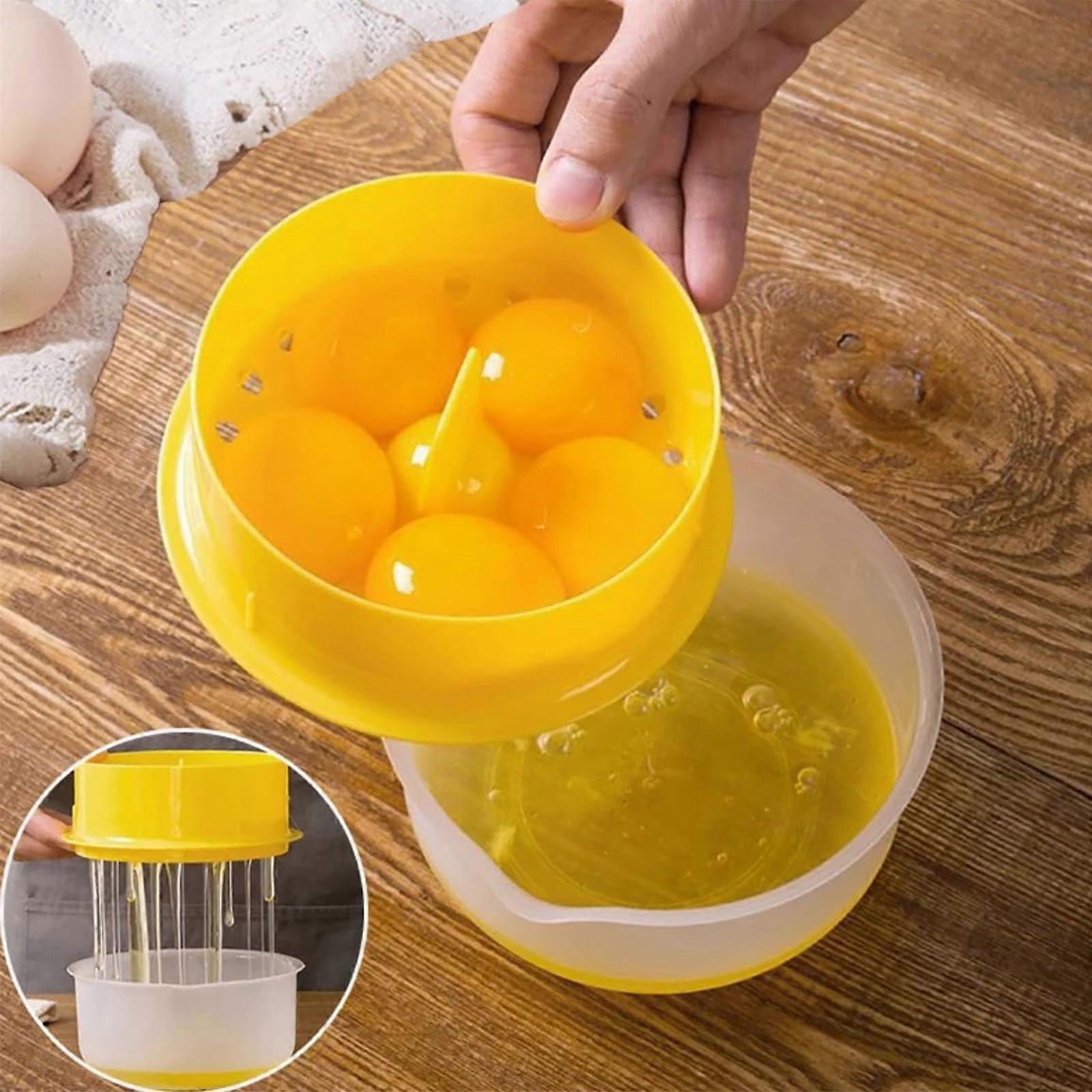 Egg White Separator for 6 Eggs, Compatible with Kitchen Baking Tools, Egg Yolk & White Filter Bowl