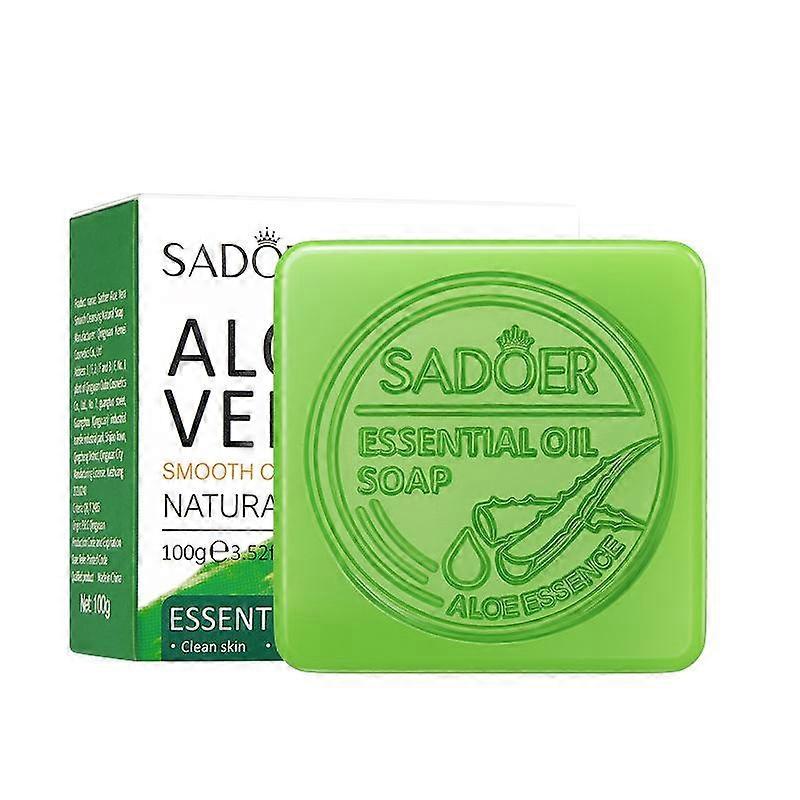 Organic Aloe Vera Soap with Essential Oils-Deep Cleansing, Moisturizing, and Oil-Control for Face and Hands-Natural and Rich Foam for All Skin Types