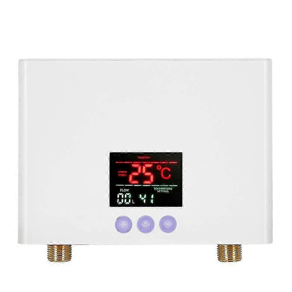 سخان مياه فوري 3kw سخان مياه كهربائي صغير بدون خزان مثبت على الحائط مع شاشة LED 3 مستويات T