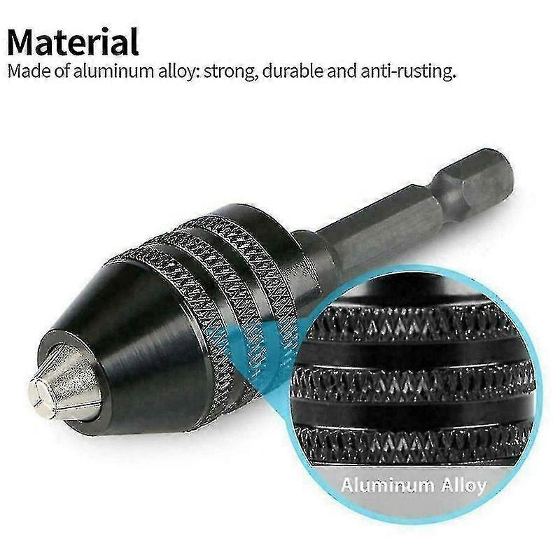 Luxora 4pcs Drill Chuck Change Adapter, Keyless Chuck Conversion Tool Keyless Drill Chuck, Drill Adapter