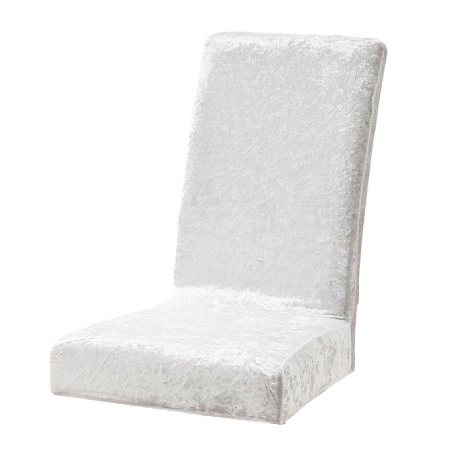 Flexible Dustproof Chair Cover Elastics Trim Quick Setups Polyester Materials Ideal for Multiple Environment  White