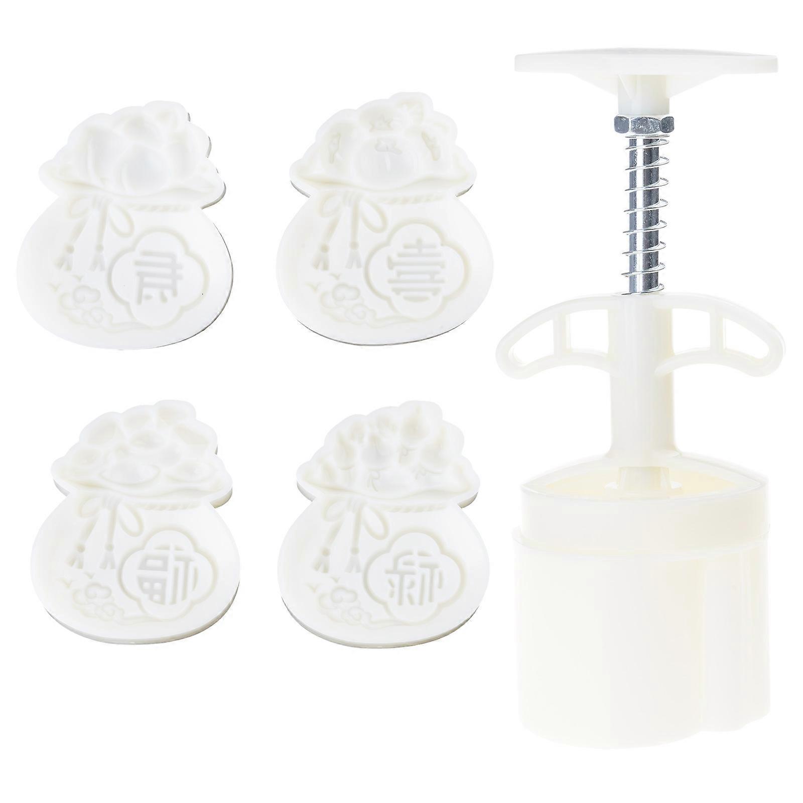 Double Size Baking Mould For Mooncakes Cookie And Dessert 2/4Pcs Plastic Kitchen Utensils Feature 50g 75g Capacity Multicolor