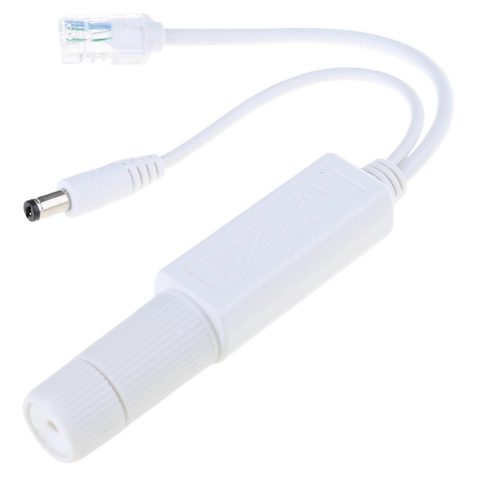Networking Active PoE Splitter 48V to DC12V Power Splitter, IEEE802.3af for Outdoor Cameras Active PoE Converters Multicolor