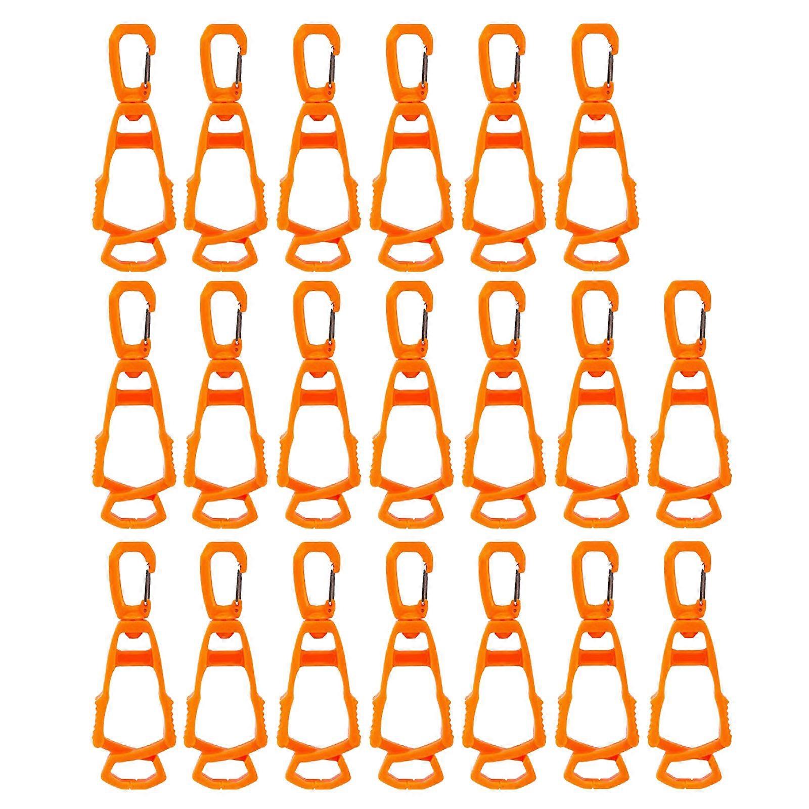 Polyacetal Multiple Use Clip Hook for Gloves Tool Camping Essential Rotating Hook Design for Backpacks Belt Attachments  1orange color