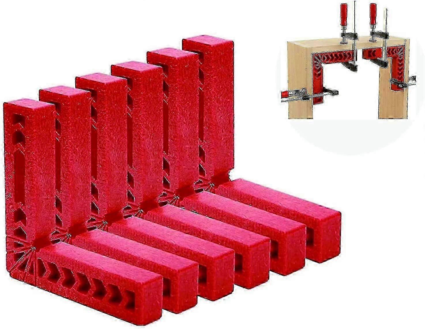 Set Of 6 10.2cm Positioning Squares, Right Angle Clamp, 90 Degree Angle