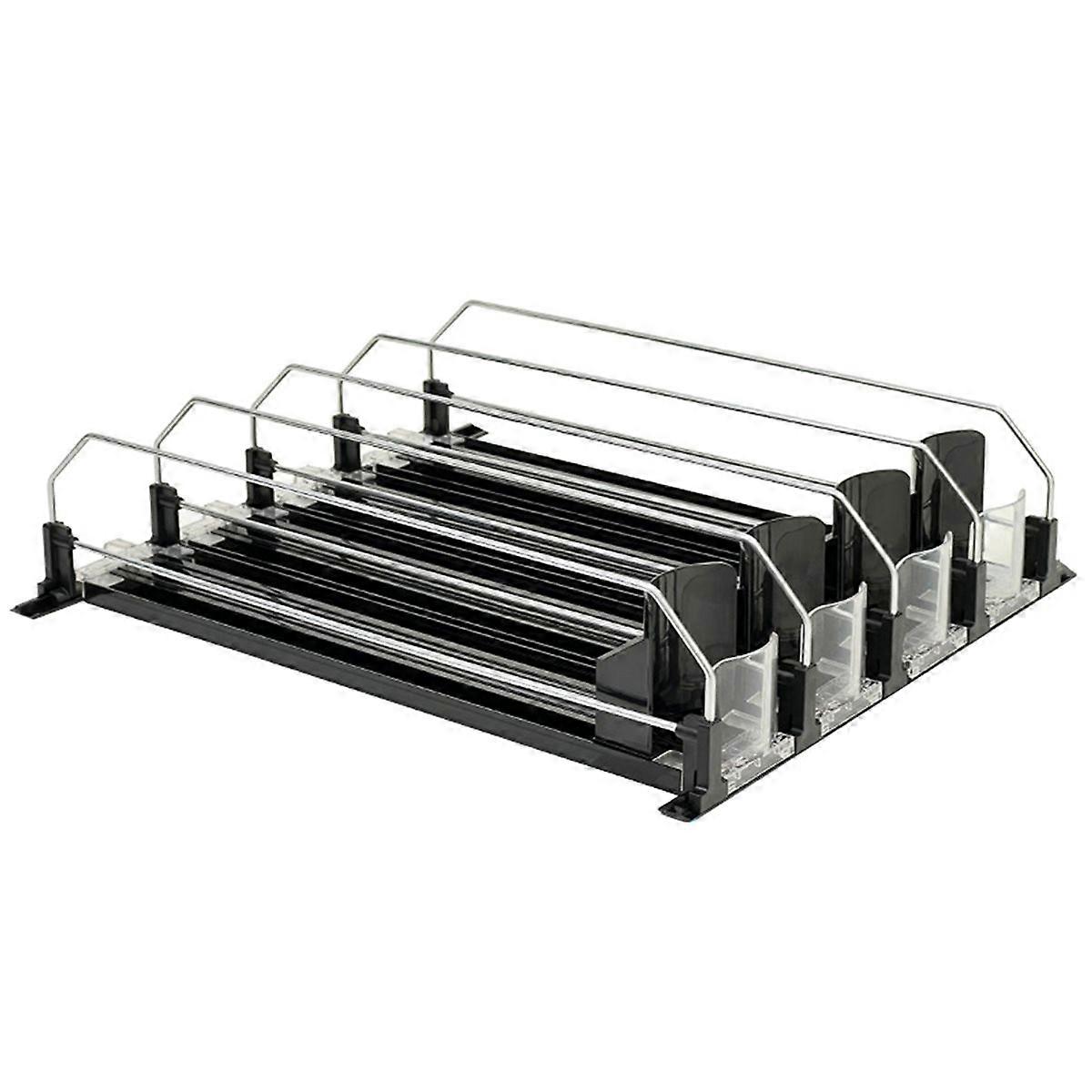 Canned Beverage Push Rack Drink Organizer Dispenser Spring Push Adjustable Width Storage Shelf E-Sha