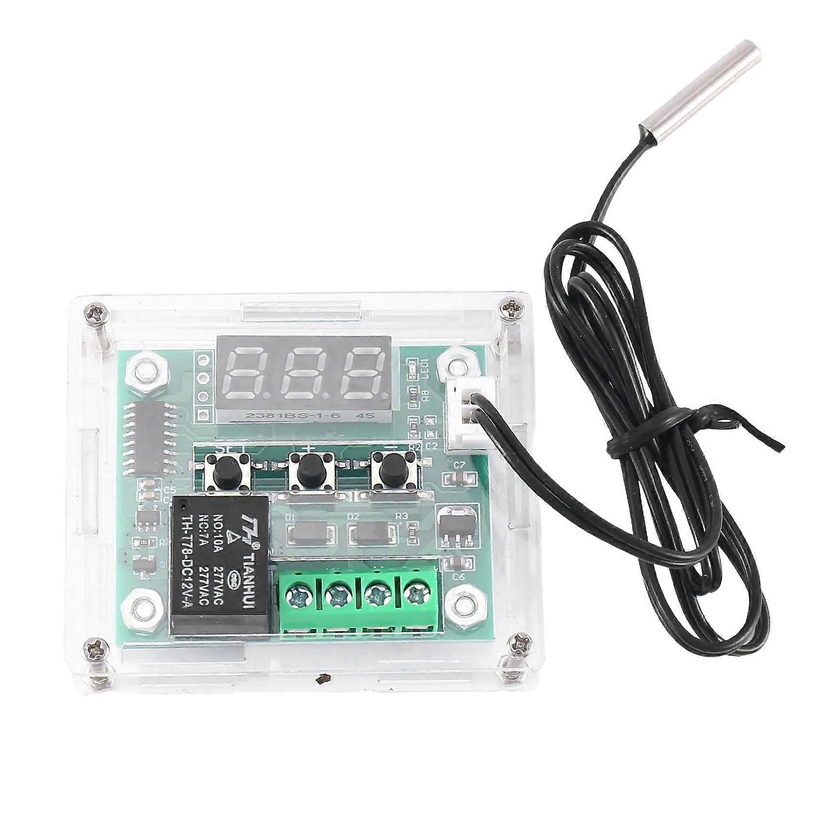 W1209 DC 12V Thermostat Temperature Control Switch Thermometer Controller with Digital LED Display with Case