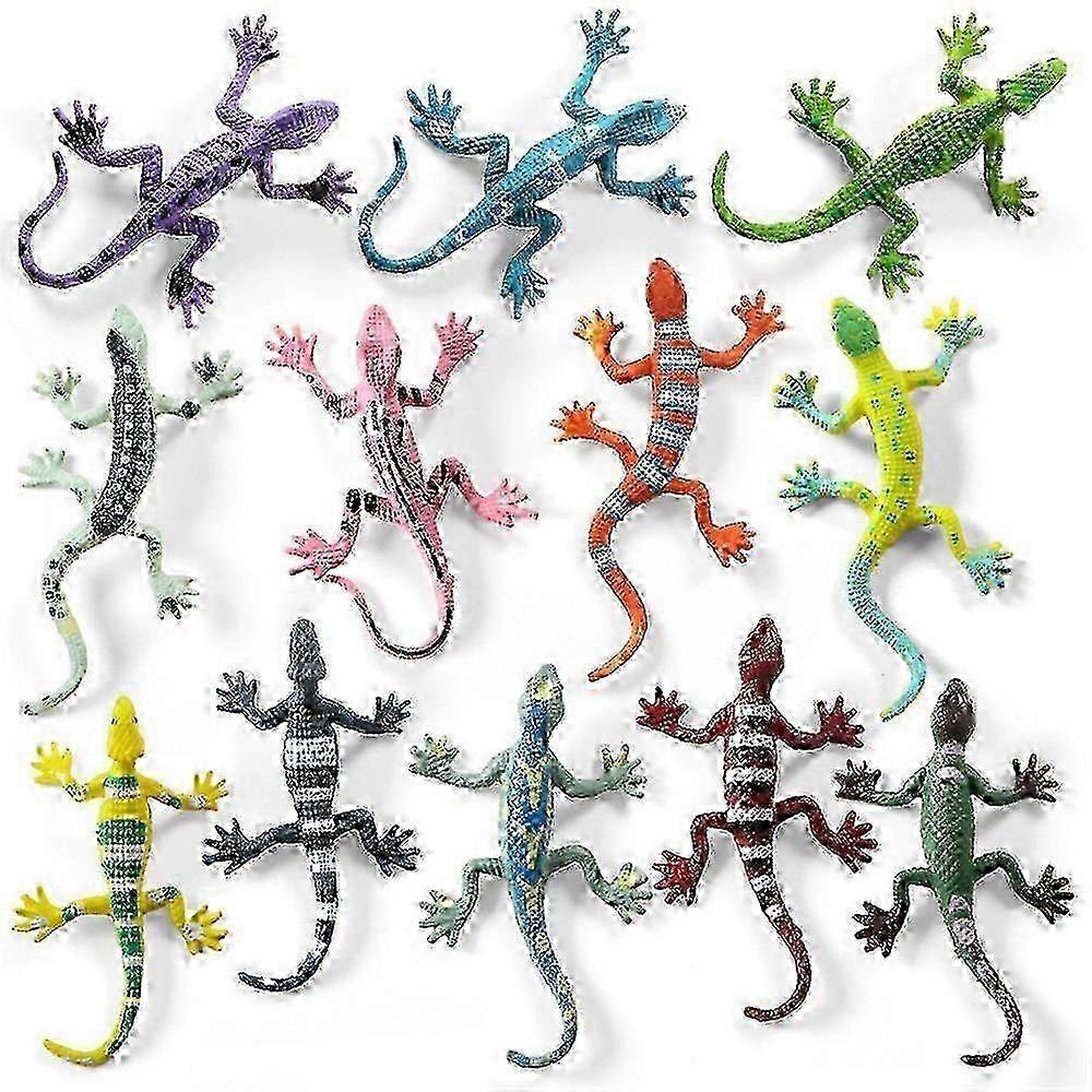 12Pcs Educational Realistic Reptile Action Figures Play Set Lizards Models Perfect Party Model Toys,