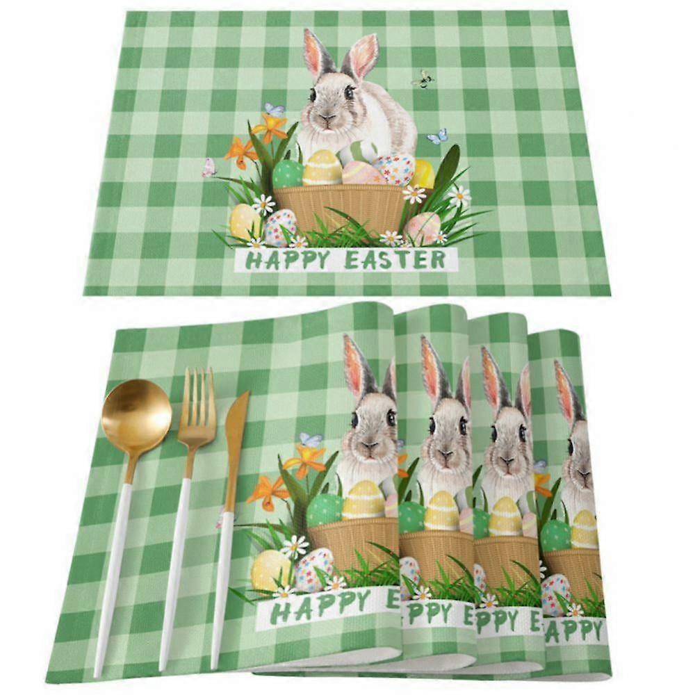 4Pc Easter Table Mat Party Placemats Rabbit Table Mat Easter Egg Place Mat Easter Placemats