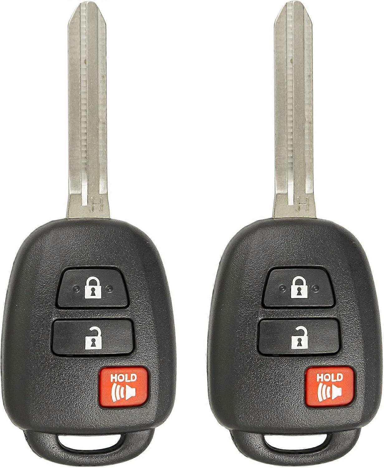 Replacement for Keyless Entry Remote Head Key Fob Select Toyota Rav4 Highlander Tacoma GQ4-52T 89071-0R040 (2 Pack)