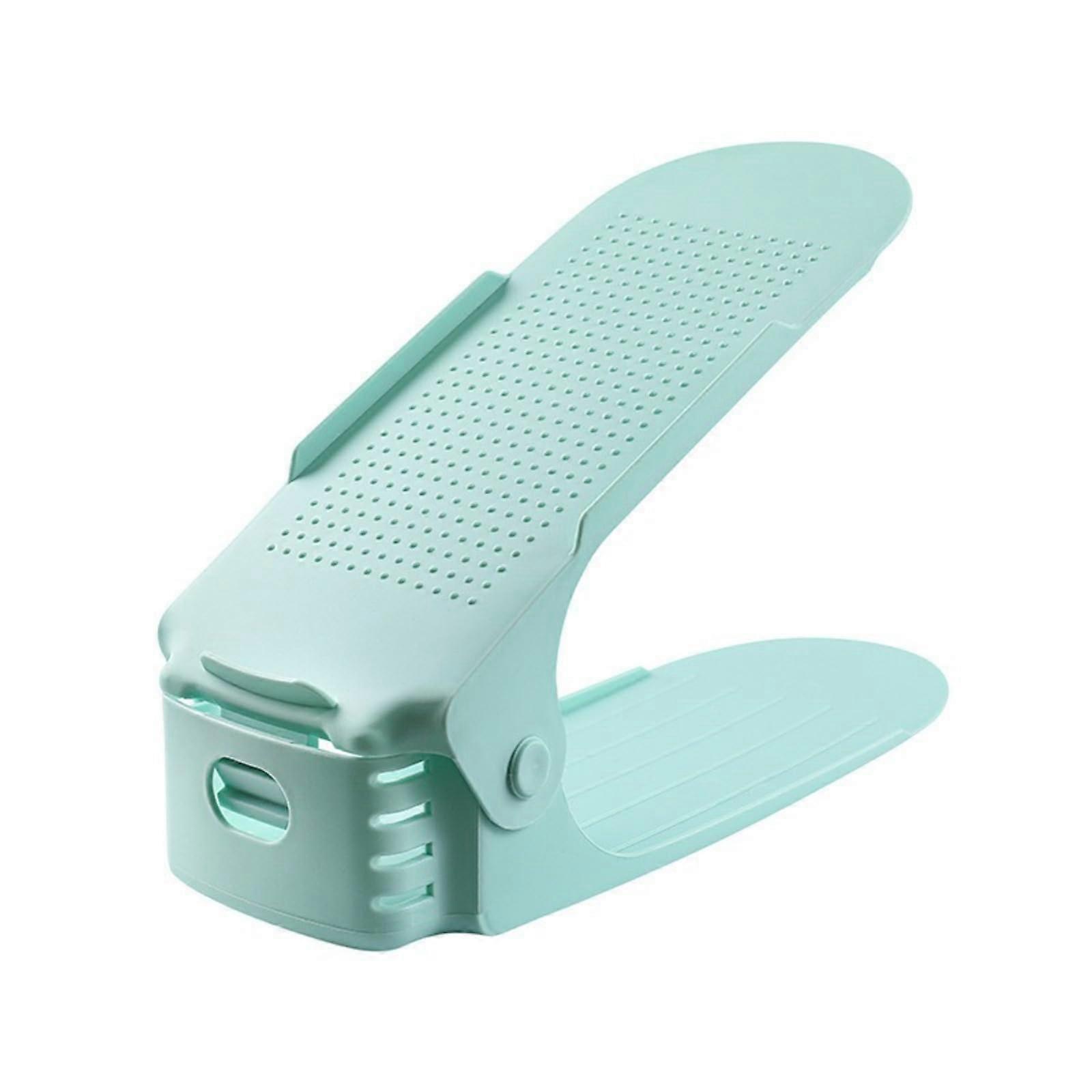 Space Saving 2 Tier Shoe Rack Organizer for Closet Storage, Adjustable Plastic Stand