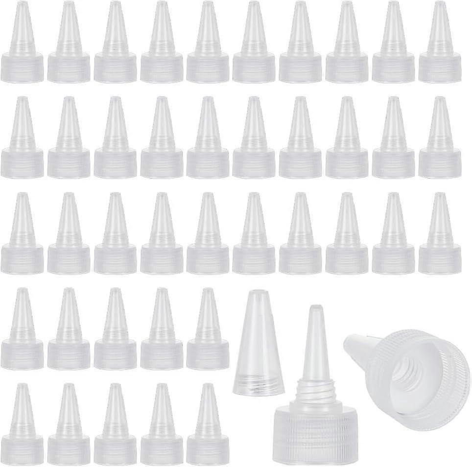 100pcs 24/410 Squeeze Bottle Caps Clear Bottles Cap Replacement 0.9 Inch ID Plastic Bottle Squeezing Heads Plastic Twist Caps for Squeeze Bottles Disp