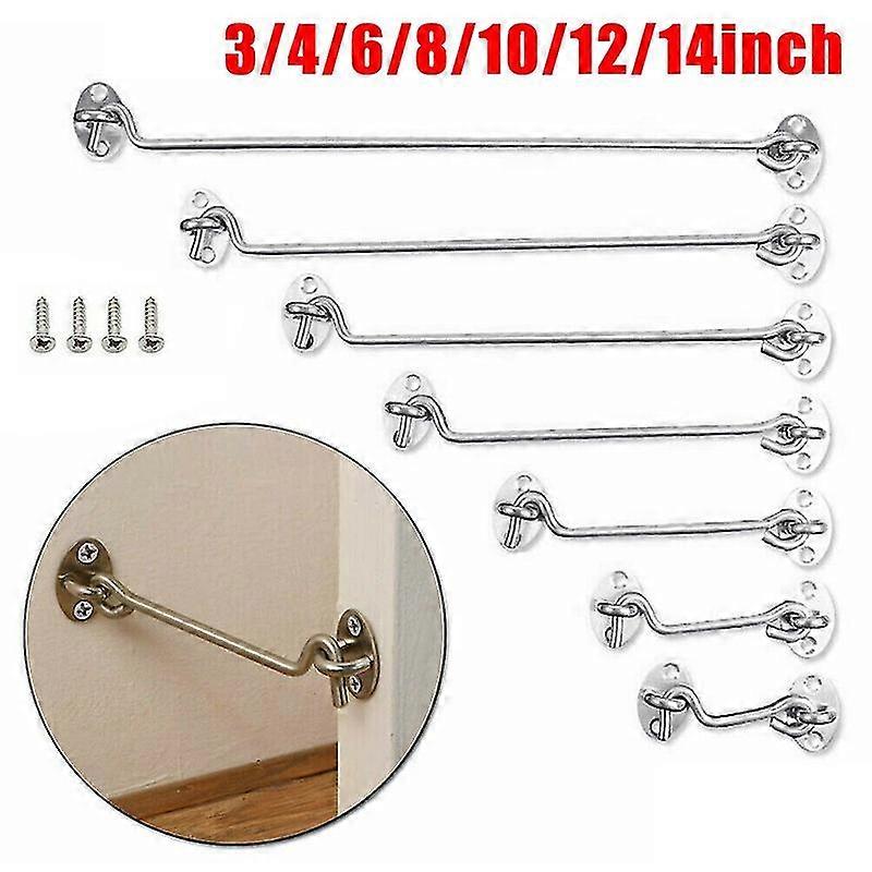 Stainless Steel Cabin Hook Heavy Duty Rust-Proof Gate Door Latch Multi-Size Easy Install