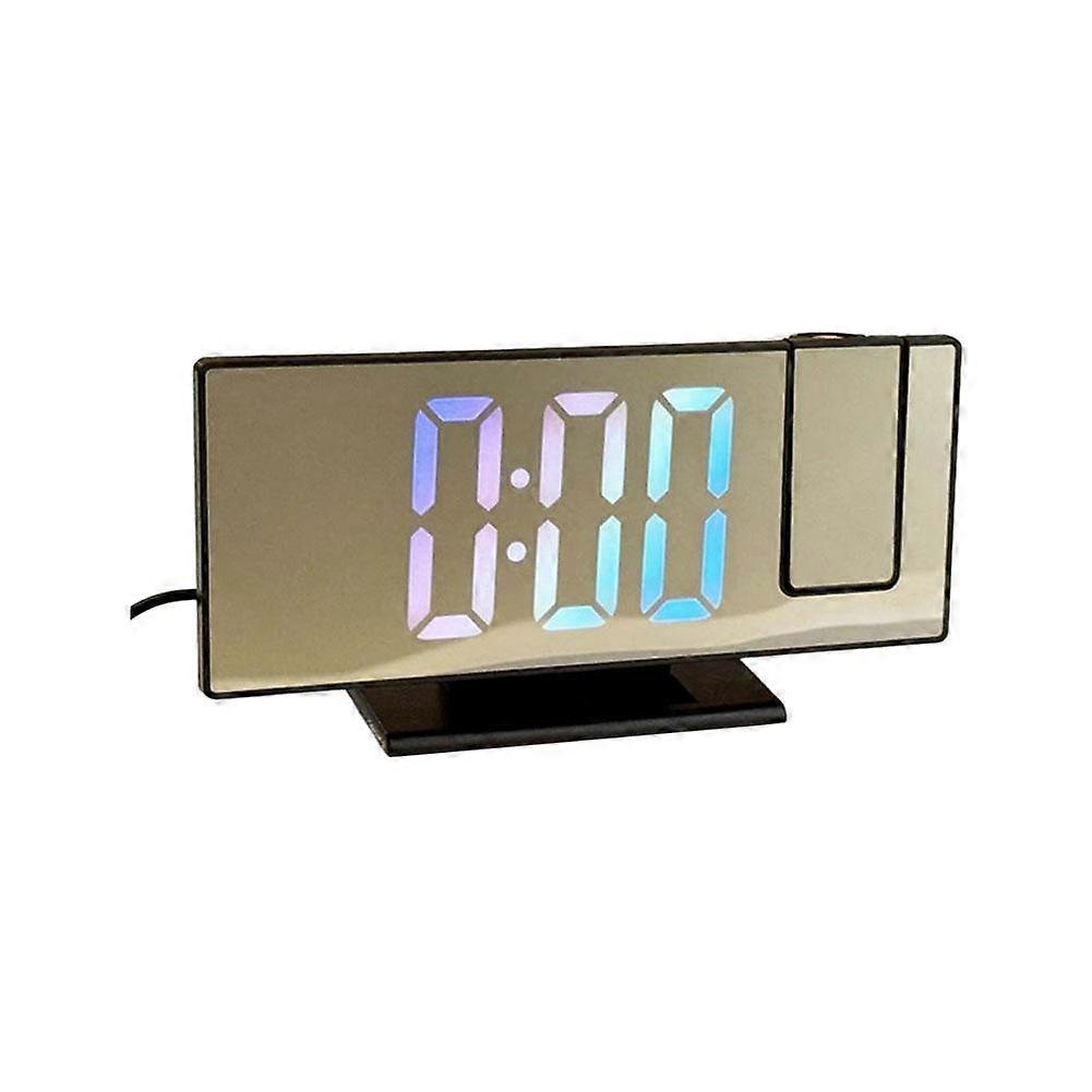 180 Degree Rotatable LCD Projection Clock with Temperature Display Auto Dimming Alarm and USB Power