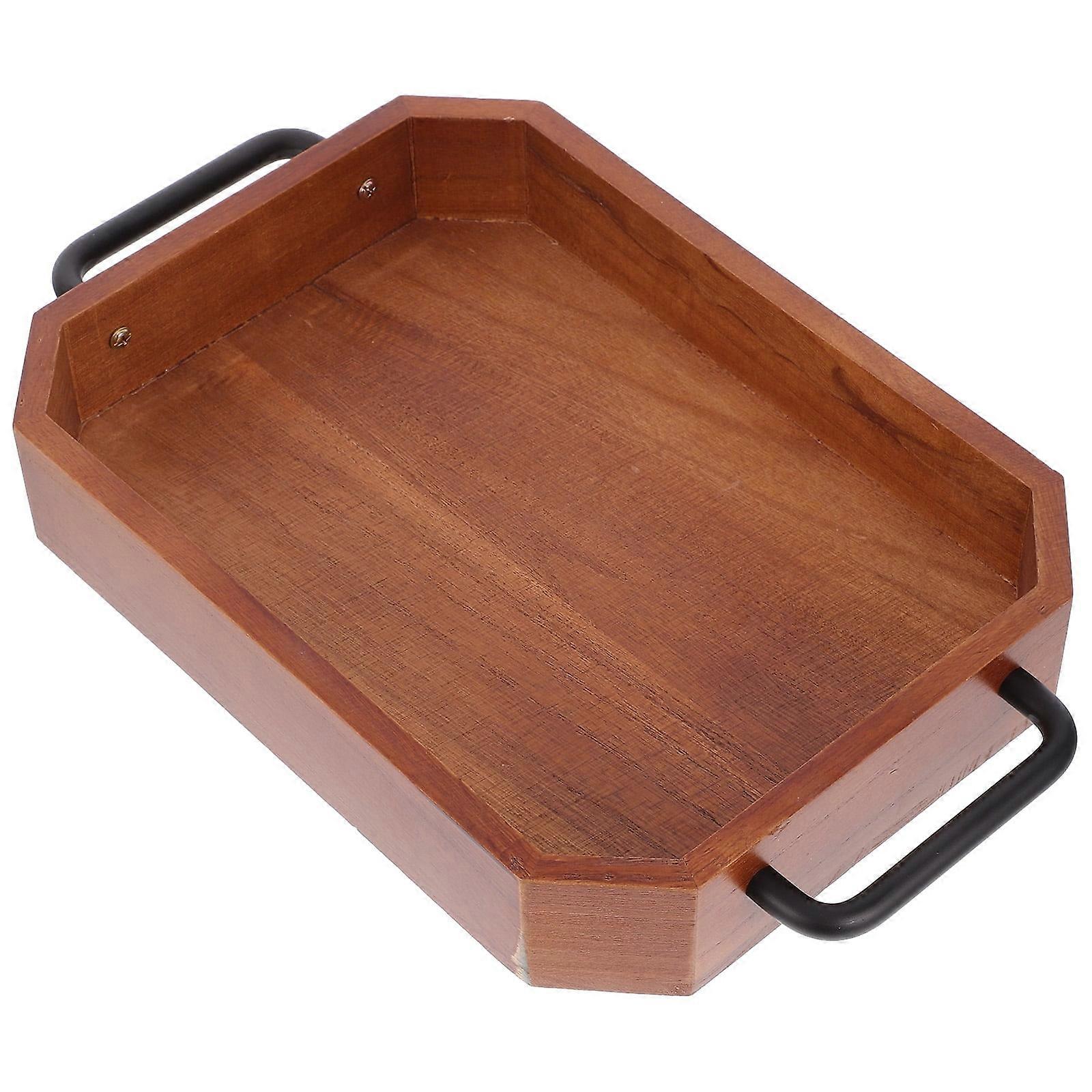 Vintage Wooden Pallet Solid Decorate Food Tray Coffee Trays Kitchen Retro Appetizer Serving Rectangular