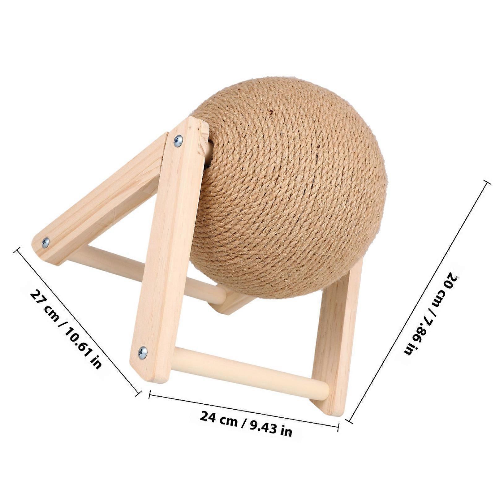 Cat Scratching Ball-Shaped Toy for Cat Claws Grinding Toy with Sisal Brown