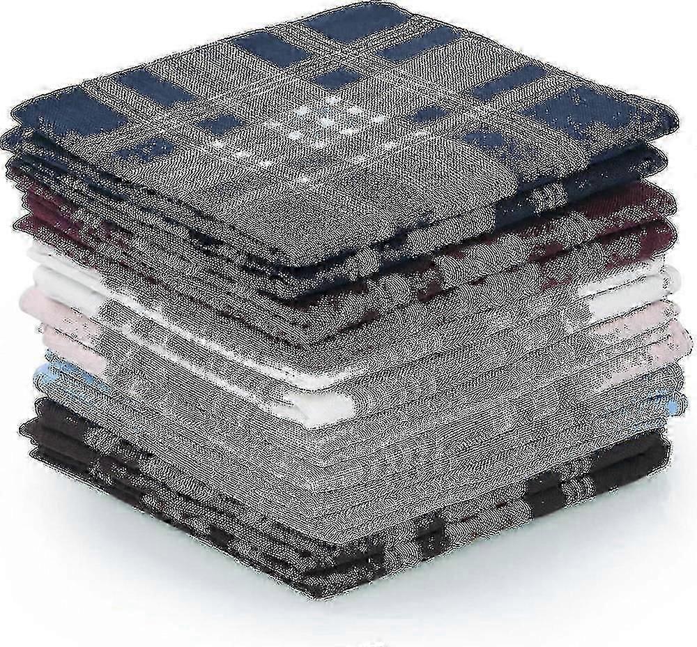 12 عبوة 100٪ قطن أبيض مربعات جيب للرجال ومناديل ، لينة تنفس الرجل لحفلات الزفاف والمناسبات الرسمية