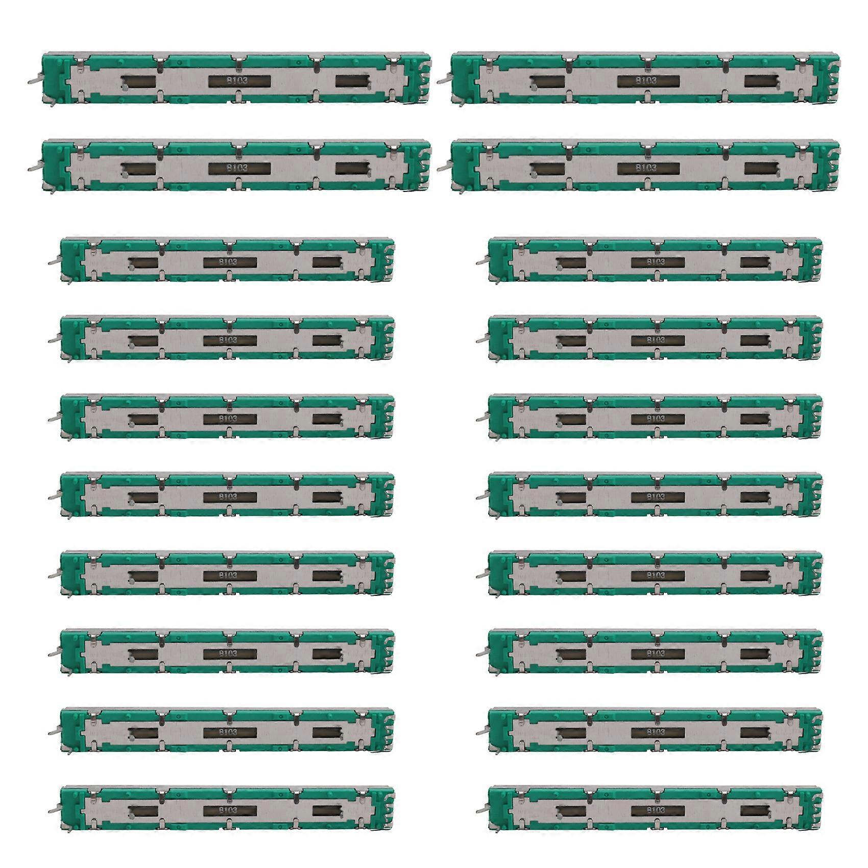 20 Stück 75 mm Behringer Mixer Fader B10K Doppel gerade Schiebe Potentiometer Los