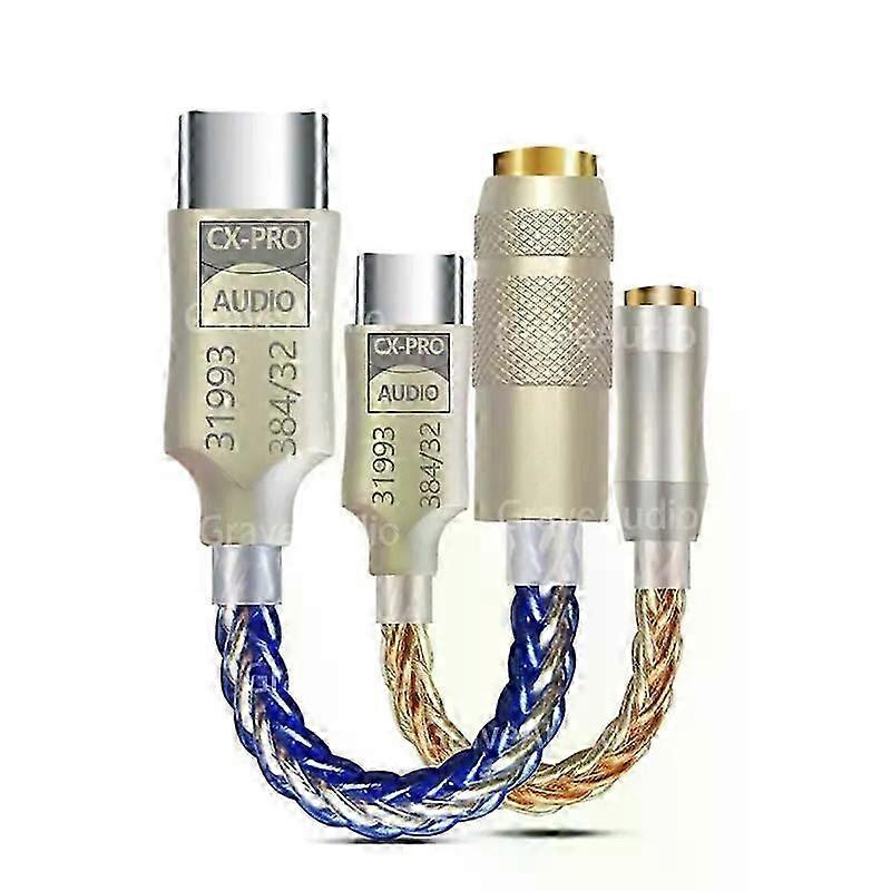 GraveAudio DA06 CX31993 HiFi USB DAC Type C To 35mm Headphone Amplifier Audio Decoder IEM AMP Mobile Phone Adapter