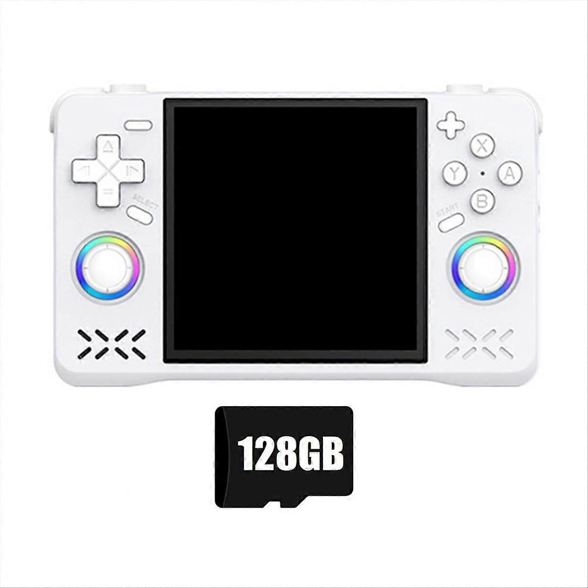 XF40H Retro-Handheld-Spielekonsole 128G 4.0-Zoll-IPS-Bildschirm Linux-Unterstützung WiFi RGB 3D-Joystick Tragbarer Pocket-Game-Player E