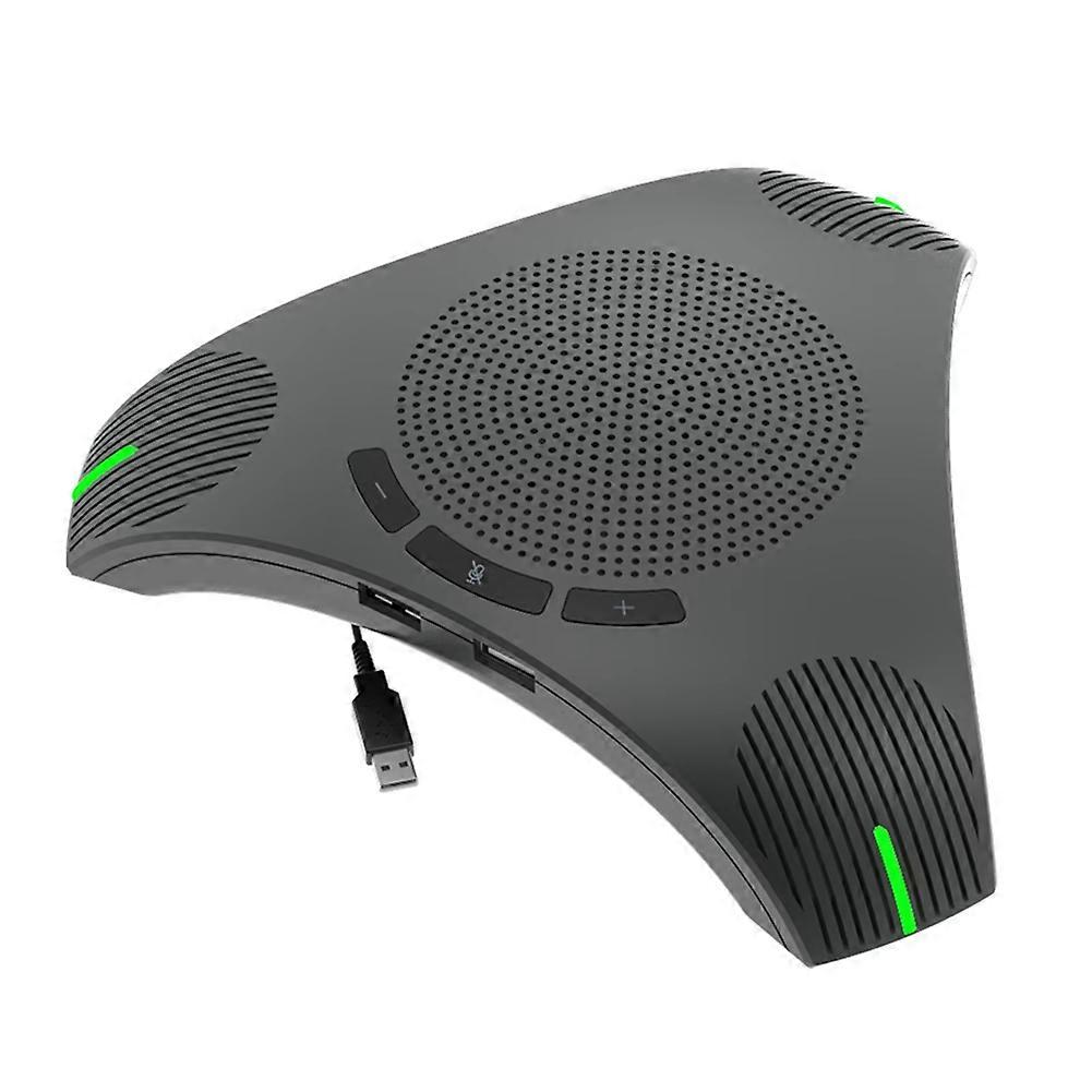 USB Speakerphone Conference Microphone Omnidirectional Computer Mic 360° Voice Pickup with Mute Key