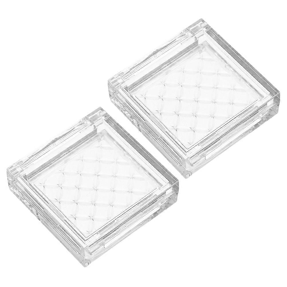 Empty Eyeshadow Box Transparent Plastic Palette for Makeup Storage 2Pcs