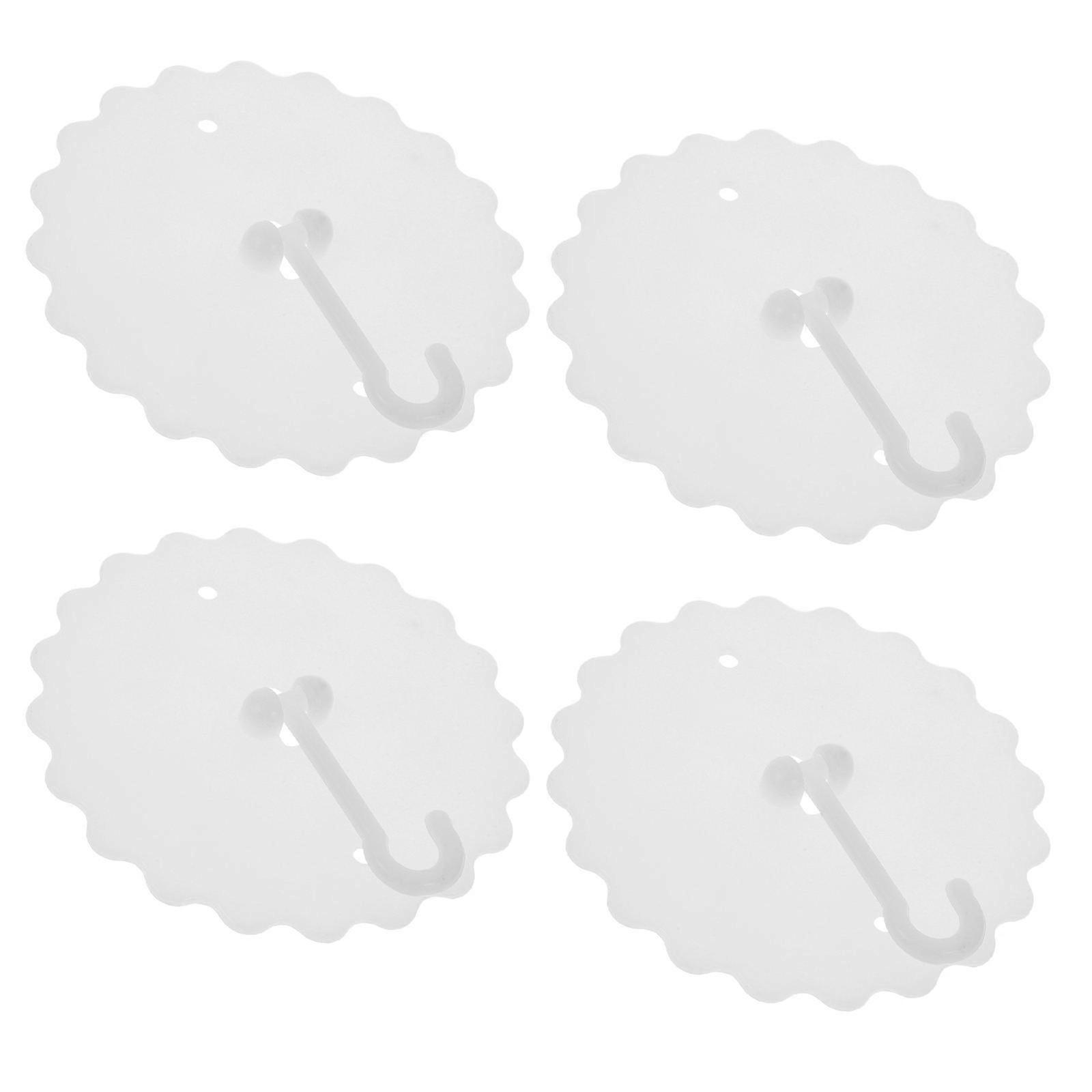 Removable Hooks For Canopy Net Strong Load-bearing 20 Pcs Adhesive Ceiling Hooks Crafted From ABS
