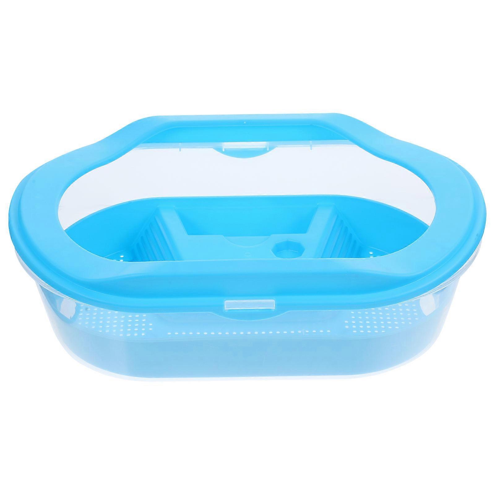 Plastic Turtle Feeding Box Triple Layer Turtle Tank for Pet Use