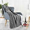 Cailmei Blanket Thick Flannel Wool Composite Double Layer Blanket Super Soft Wool Blanket Wool Reversible Blanket Gray 130X160Cm