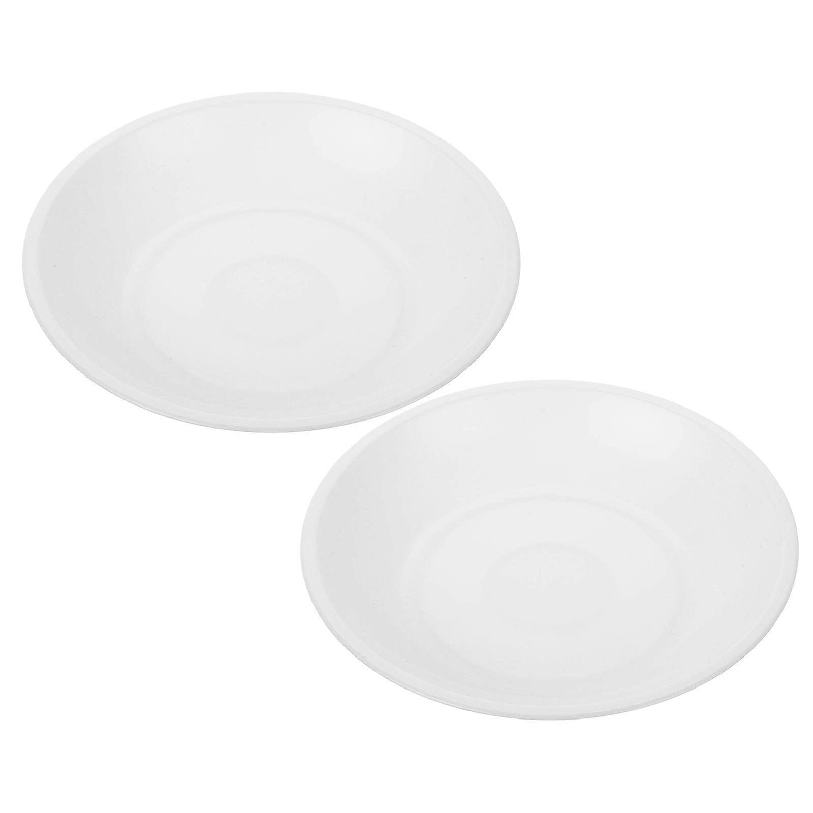 Portable Weighing Tray White Plastic Scale Tray for Kitchen 2Pcs