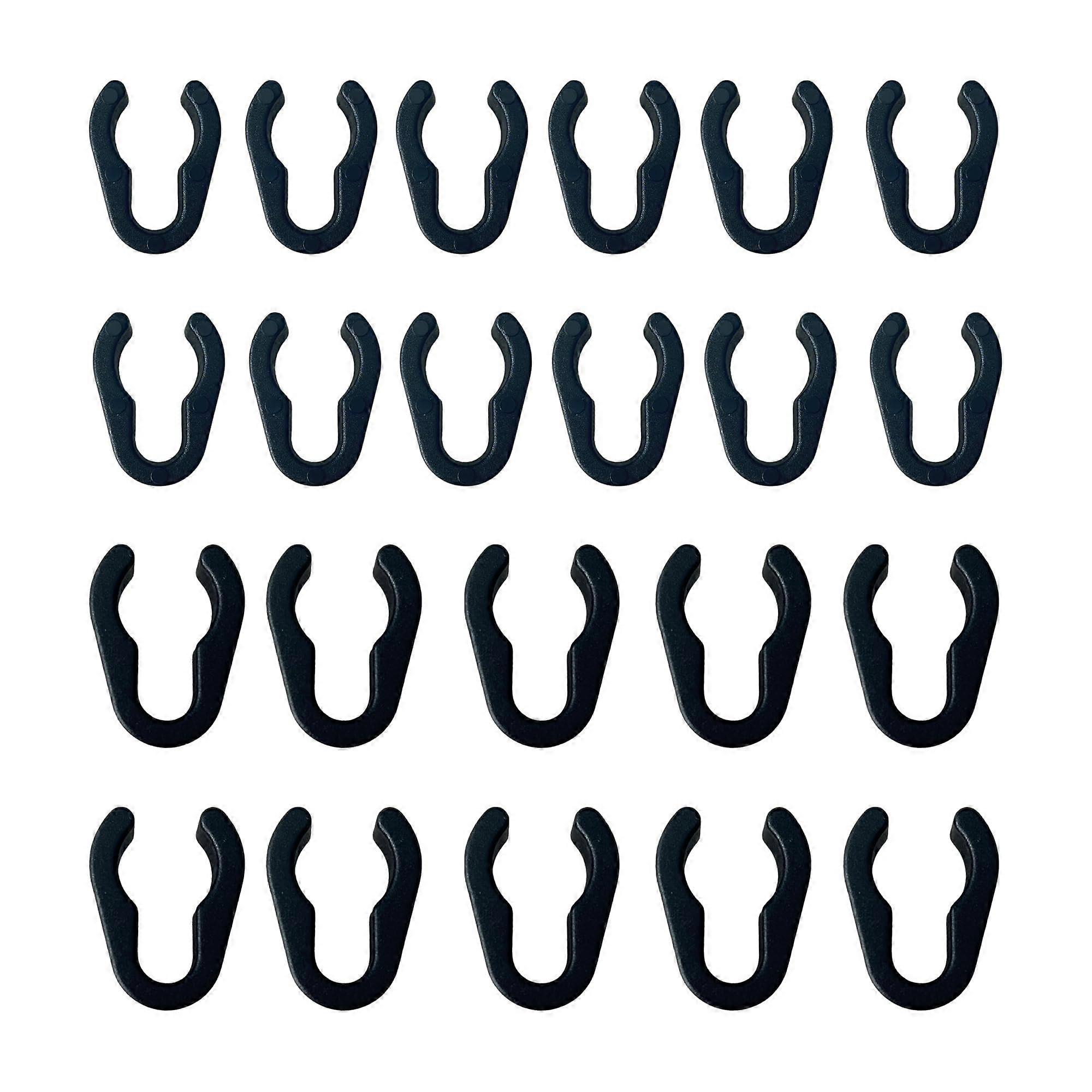 60 Pcs Universal Microphone Stand Cable Clips, Plastic Secure Hold for Studio, 15mm and 20mm