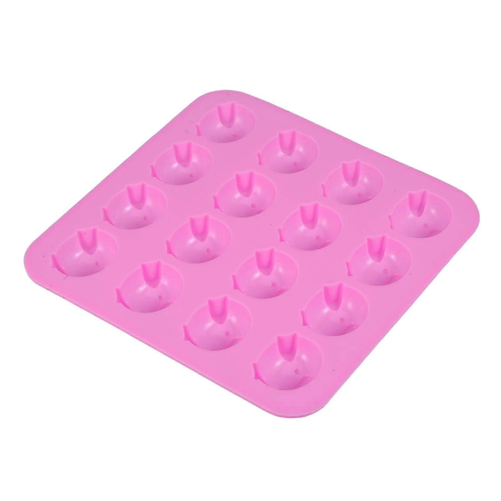 Pink Silicone Mold for Cake Decorating with 16 Mold 2Pcs Set
