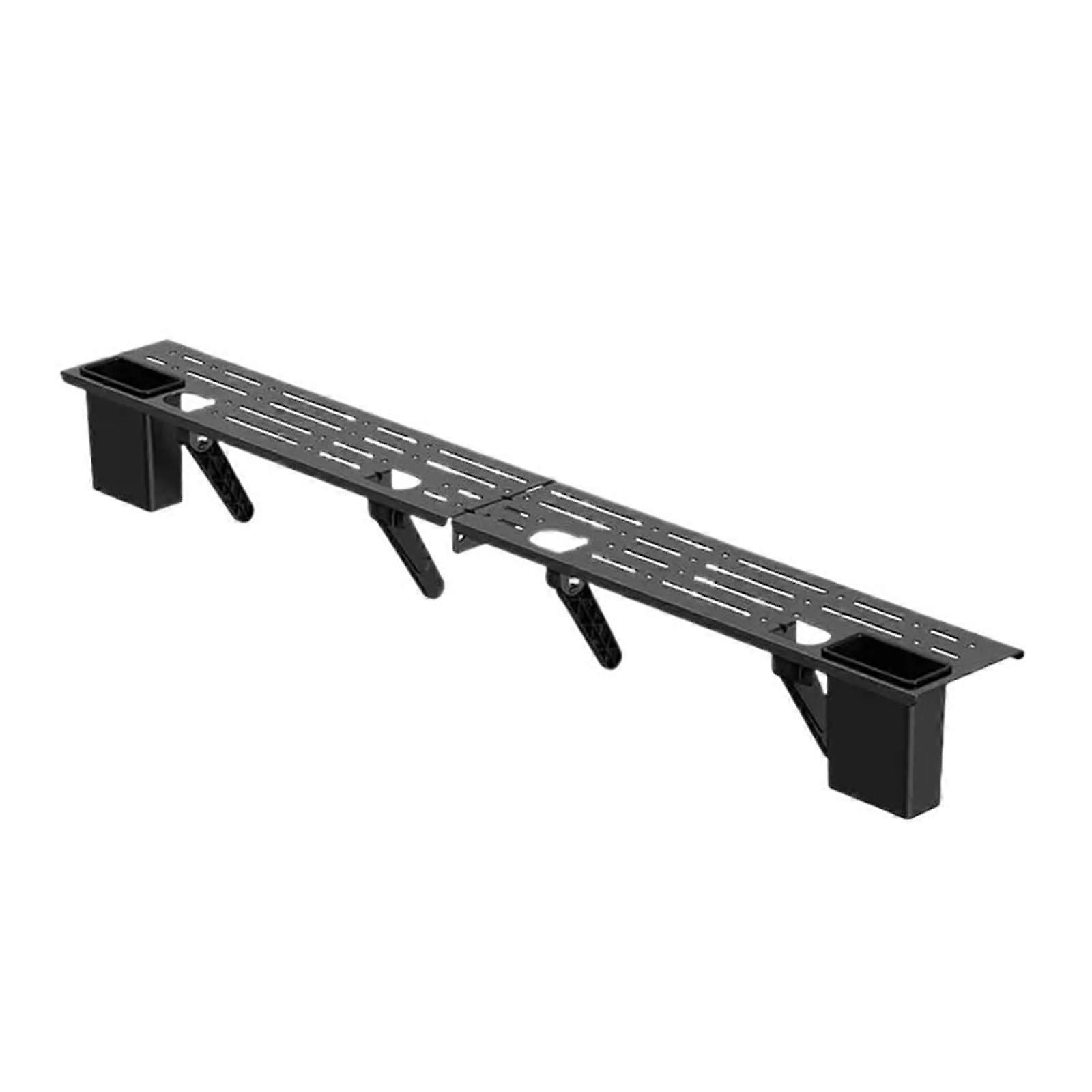 TV  Shelf Punch Adjustable Desktop Computer Monitor Stand Black Storage Rack Solid Platform