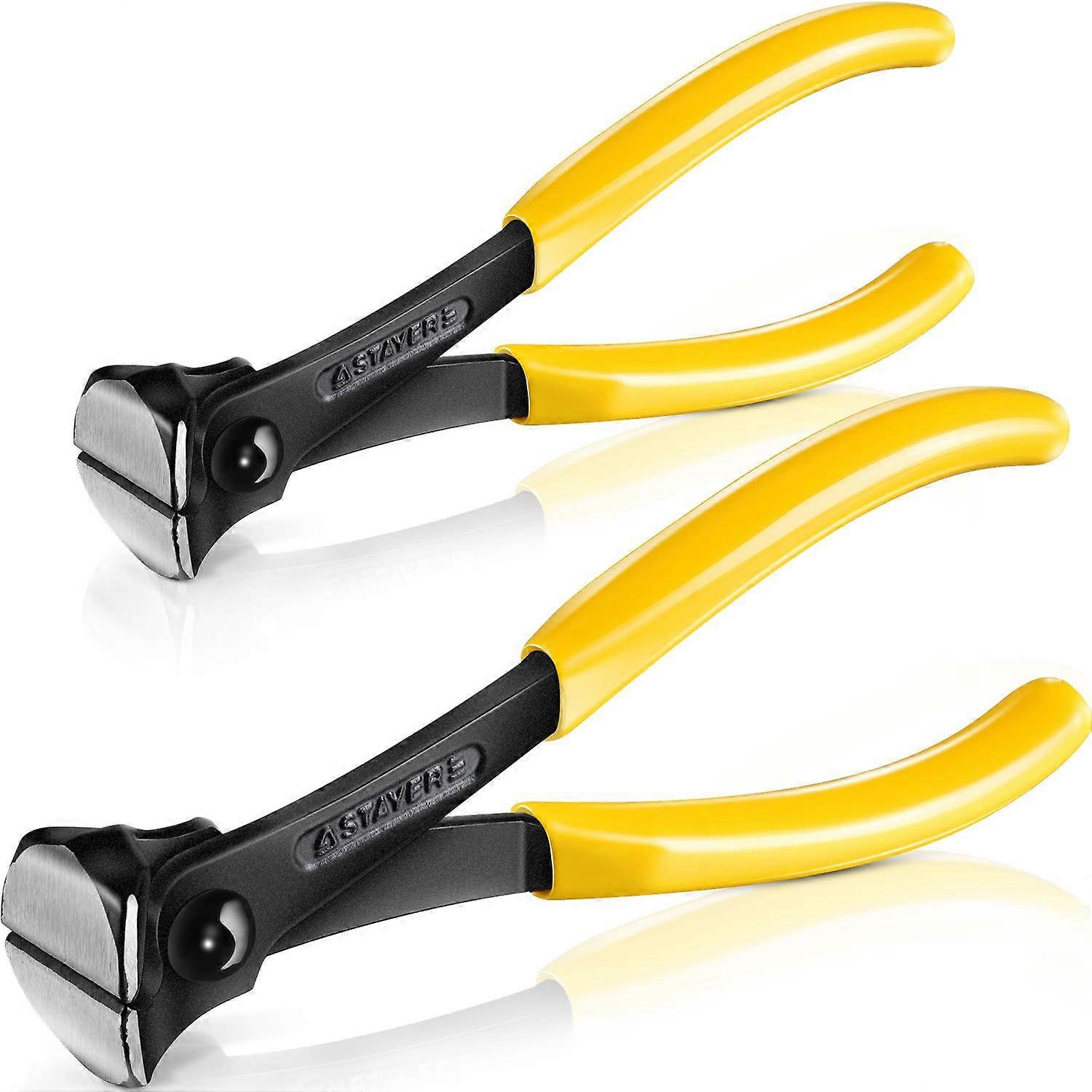 2 Packs End Cutting Pliers Nail Puller Heavy Duty RustResistant for Carpentry and Construction