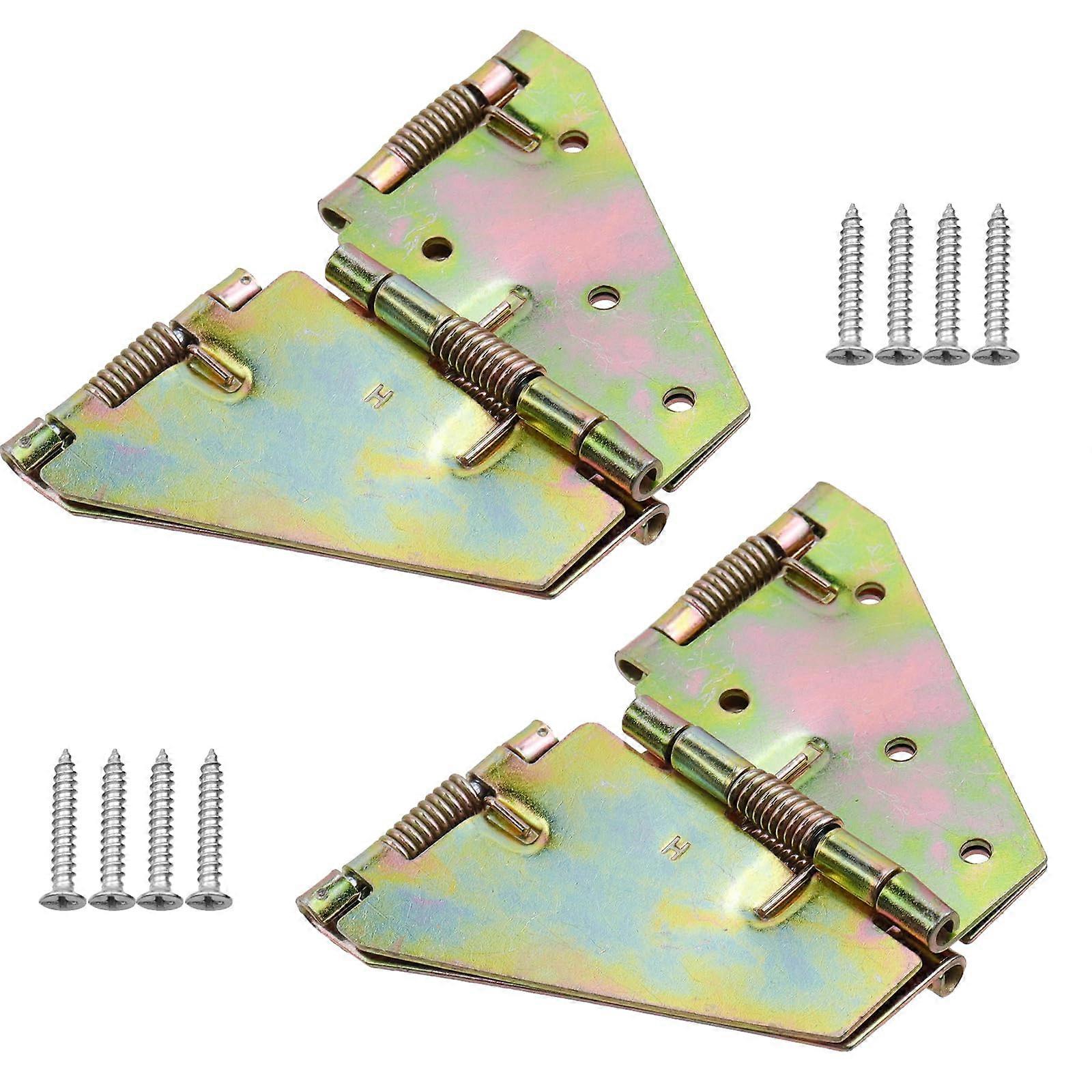 2Pcs Heavy Duty Drop Leaf Table Hinges with Screws, 180° Folding SpaceSaving Design, Small Size